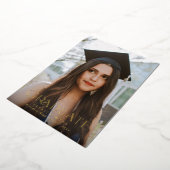 Typografische twee foto Afstuderen aankondiging (Gedraaid)