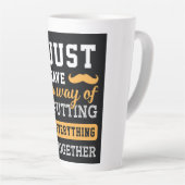 Typografische Vaderdag Latte Mok (Rechterhoek)