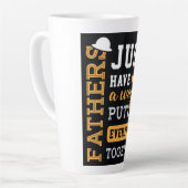 Typografische Vaderdag Latte Mok (Linkerhoek)