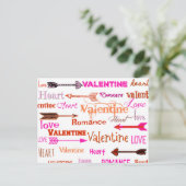 Typografische Valentijnsdag Feestdagenkaart (Staand voorkant)