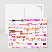 Typografische Valentijnsdag Feestdagenkaart (Voorkant / Achterkant)