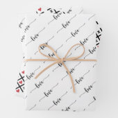 Typografische Valentijnsdag Inpakpapier Vel (In situ)