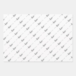 Typografische Valentijnsdag Inpakpapier Vel