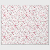 Typografische Valentijnsdag "Love"-patroon Cadeaupapier (Vlak)