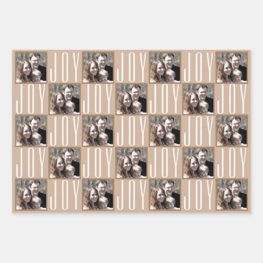 Typografische vierkant Foto's Neutrale kleuren Inpakpapier Vel (Voorkant 2)