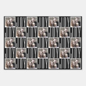 Typografische vierkante foto's Afbeelding zwart en Inpakpapier Vel (Voorkant 2)