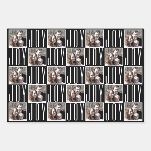 Typografische vierkante foto's Afbeelding zwart en Inpakpapier Vel (Voorkant 2)