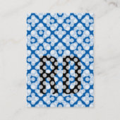 Typografische visitekaartjes blauw (Achterkant)