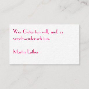 Typografische Visitenkarte Visitekaartje