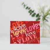 typografische vormgeving van liefde briefkaart (Staand voorkant)