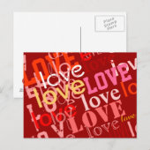 typografische vormgeving van liefde briefkaart (Voorkant / Achterkant)