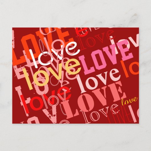 typografische vormgeving van liefde briefkaart (Voorkant)