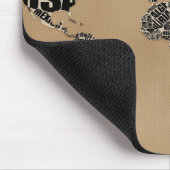 Typografische Wereldkaart Muismat (Hoek)