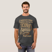 Typographic Coffee Cup Design gift T-shirt (Voorkant volledig)