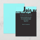 TYPOGRAPHY Bar Bat Mitzvah Party Neon Kaart (Voorkant / Achterkant)