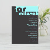 TYPOGRAPHY Bar Mitzvah-uitnodiging Kaart (Staand voorkant)