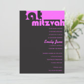 TYPOGRAPHY  Bar Mitzvah-uitnodiging Kaart (Staand voorkant)