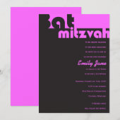 TYPOGRAPHY  Bar Mitzvah-uitnodiging Kaart (Voorkant / Achterkant)