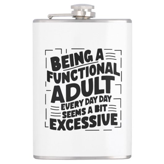 Typography design Motivational Heupfles (Voorkant)