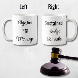 Typography Funny Judge Mornings Koffiemok