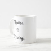 Typography Funny Judge Mornings Koffiemok (Voorkant links)