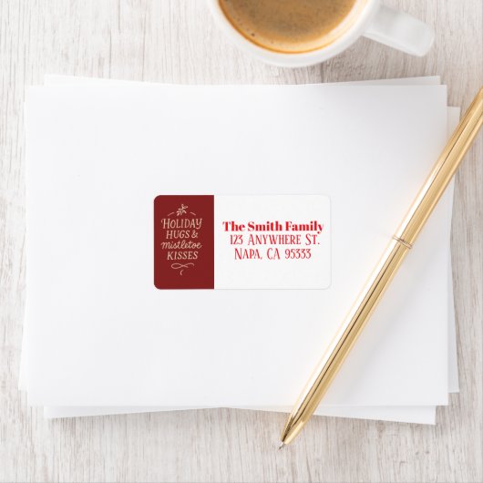 Typography Hand-Drawn Whimsical Christmas Etiket (Insitu)