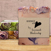 Typography Handmade Custom Name Heart Rubber Stamp Rubberstempel