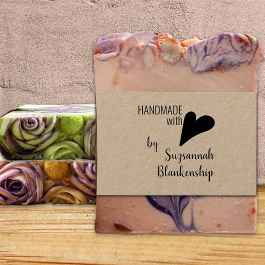 Typography Handmade Custom Name Heart Rubber Stamp Rubberstempel