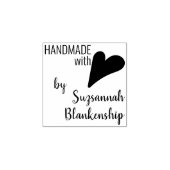 Typography Handmade Custom Name Heart Rubber Stamp Rubberstempel (Afrduk)