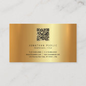 Typography Monogram Gold Premium Silk Luxurious Visitekaartje (Achterkant)