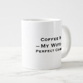 Typography Mug Design – Coffee & My Wife Grote Koffiekop (Voorkant rechts)