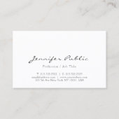 Typography Name Modern Professional Elegant Simple Visitekaartje (Voorkant)
