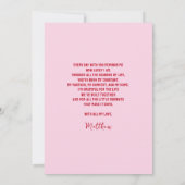 Typography Pink and Red  Happy Valentine's Day Feestdagenkaart (Achterkant)