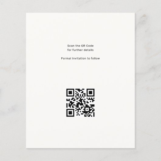 Typography QR Code Free Cake Wedding Save The Date Flyer (Achterkant)
