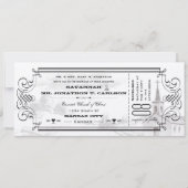 Typography Quote Chapel Ticket Wedding Invitations Kaart (Voorkant)