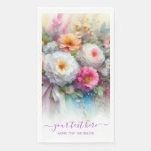 Typography Script Floral Custom Text Weddings Servet (Voorkant)