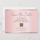 Typography Script Save The Date Chic Rose Gold (Voorkant)