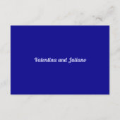 Typography Style Dark Blue Wedding Gift Registry Informatiekaartje (Achterkant)