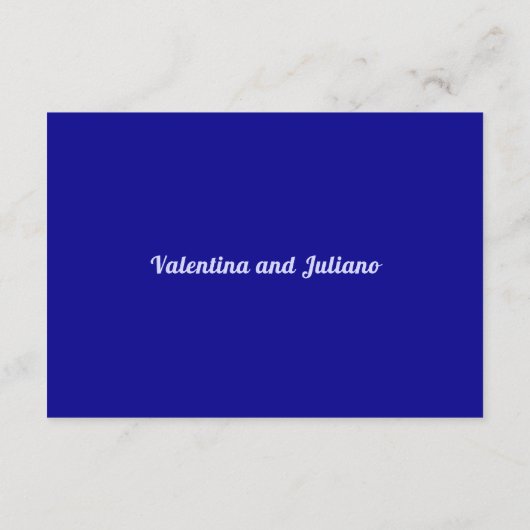 Typography Style Dark Blue Wedding Gift Registry Informatiekaartje (Achterkant)