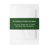 Typography Style Minimalist Dark Green Wedding Uitnodigingen Wikkel (Voorkant Voorbeeld)