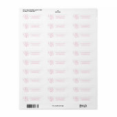 Typography Tassel Pink Graduation Return Address Etiket (Full Sheet)
