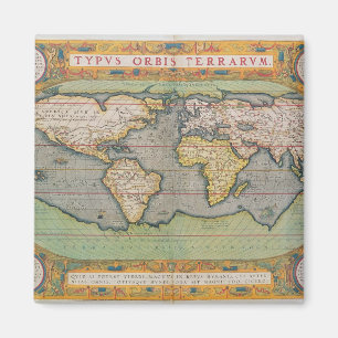 Typus Orbis Terrarum, kaart van de wereld Magneet