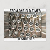 Typwriter Birthday Greeting Briefkaart (Voorkant)