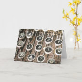 Typwriter Birthday Greeting Kaart (Gele Bloem)