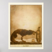 Tyr en Fenrir door John Bauer Poster (Voorkant)