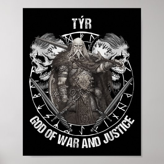 Tyr Gods of War and Justice Viking Nordic My Poster (Voorkant)
