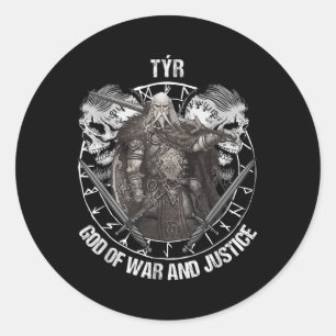 Tyr Gods of War and Justice Viking Nordic My Ronde Sticker