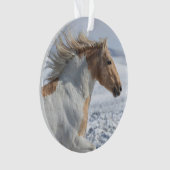 Tyr loopt in de sneeuwsieraar ornament (voorkant)