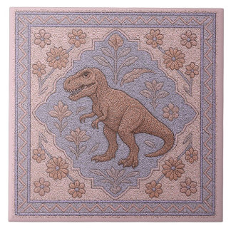 Tyrannasaurus Rex Roze-achtige Tegel Tegeltje
