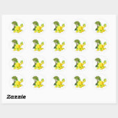 Tyrannian yellow Chomby gazing Ronde Sticker (Vel)